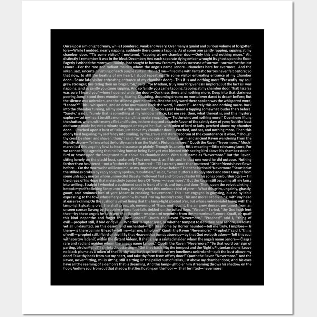 Edgar Allan Poe Poem - The Raven 2 Wall Art by EDDArt